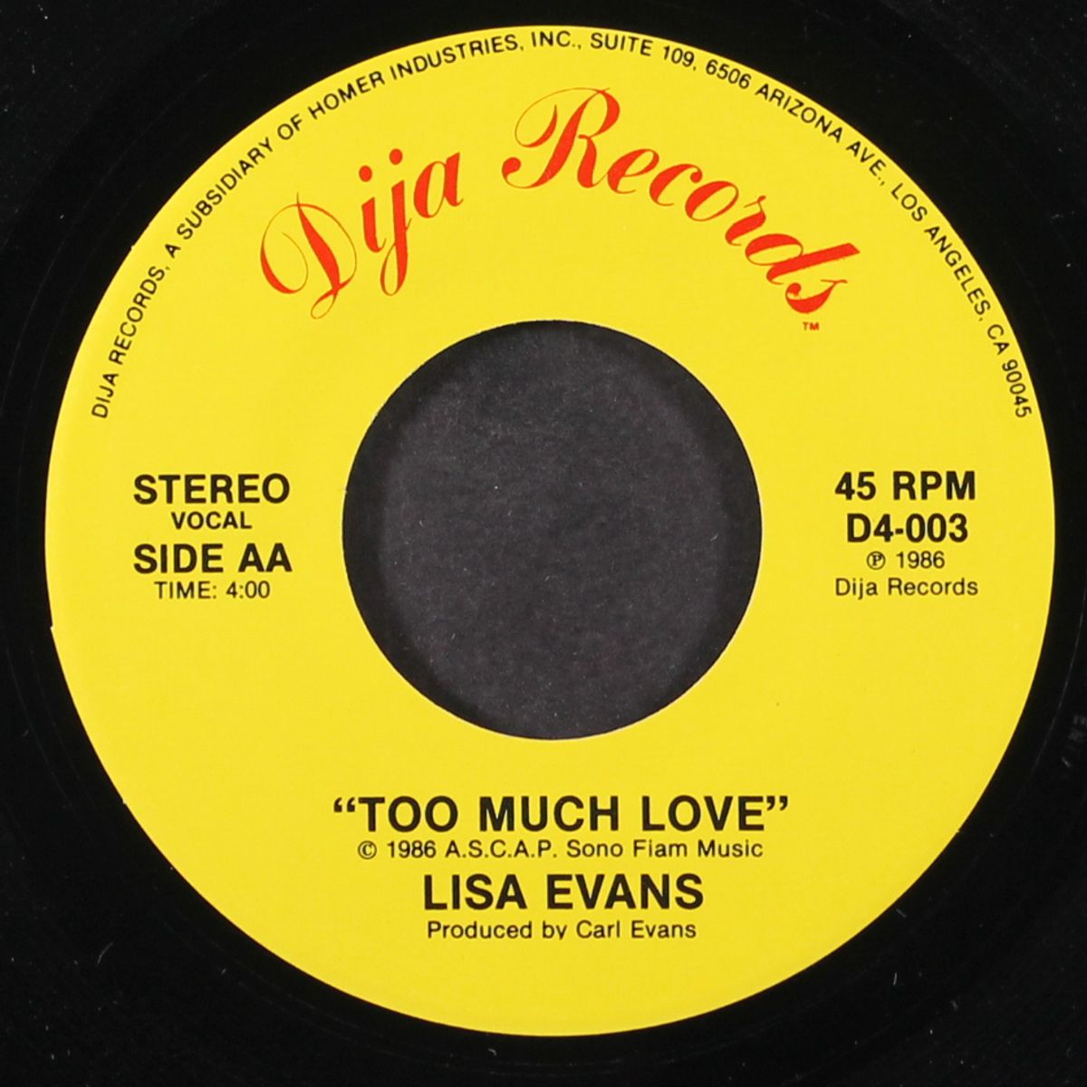 i bought a lemon / too much love by LISA EVANS
