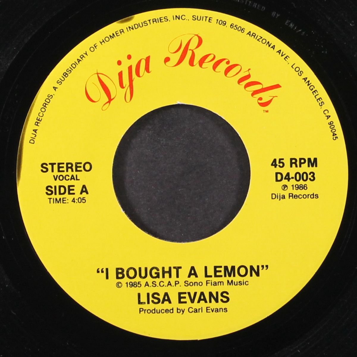 i bought a lemon / too much love by LISA EVANS