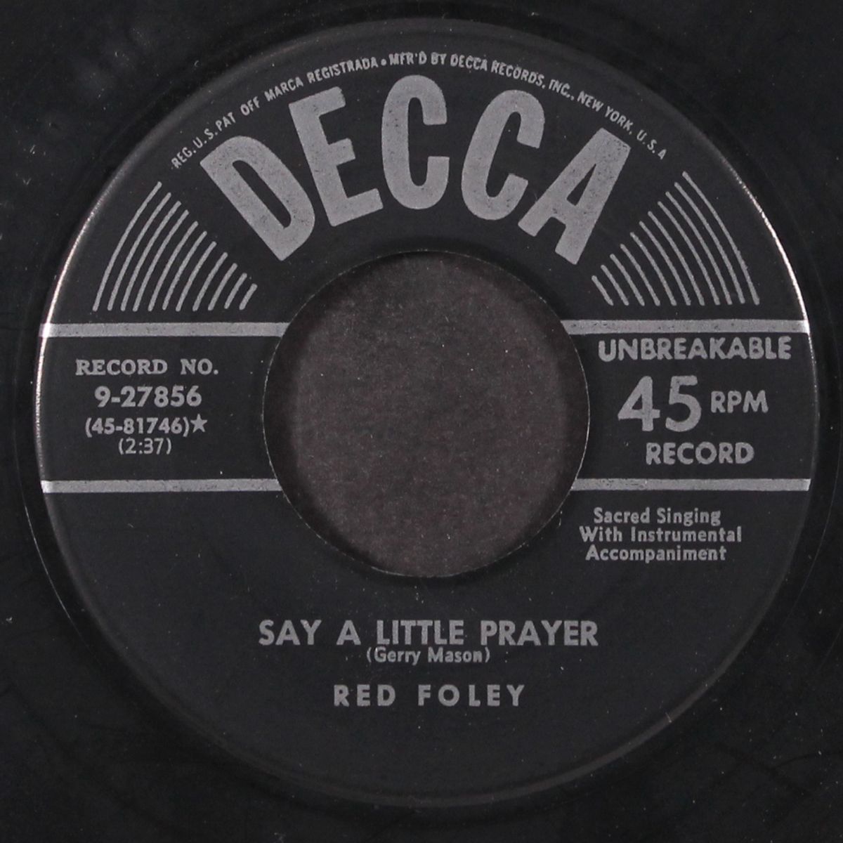 peace in the valley / say a little prayer by RED FOLEY