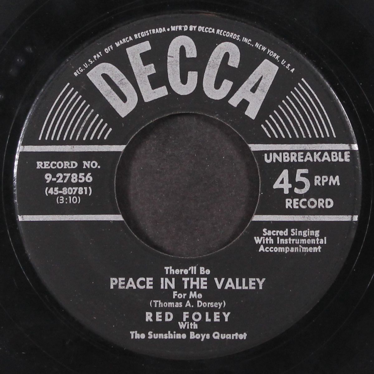 peace in the valley / say a little prayer by RED FOLEY