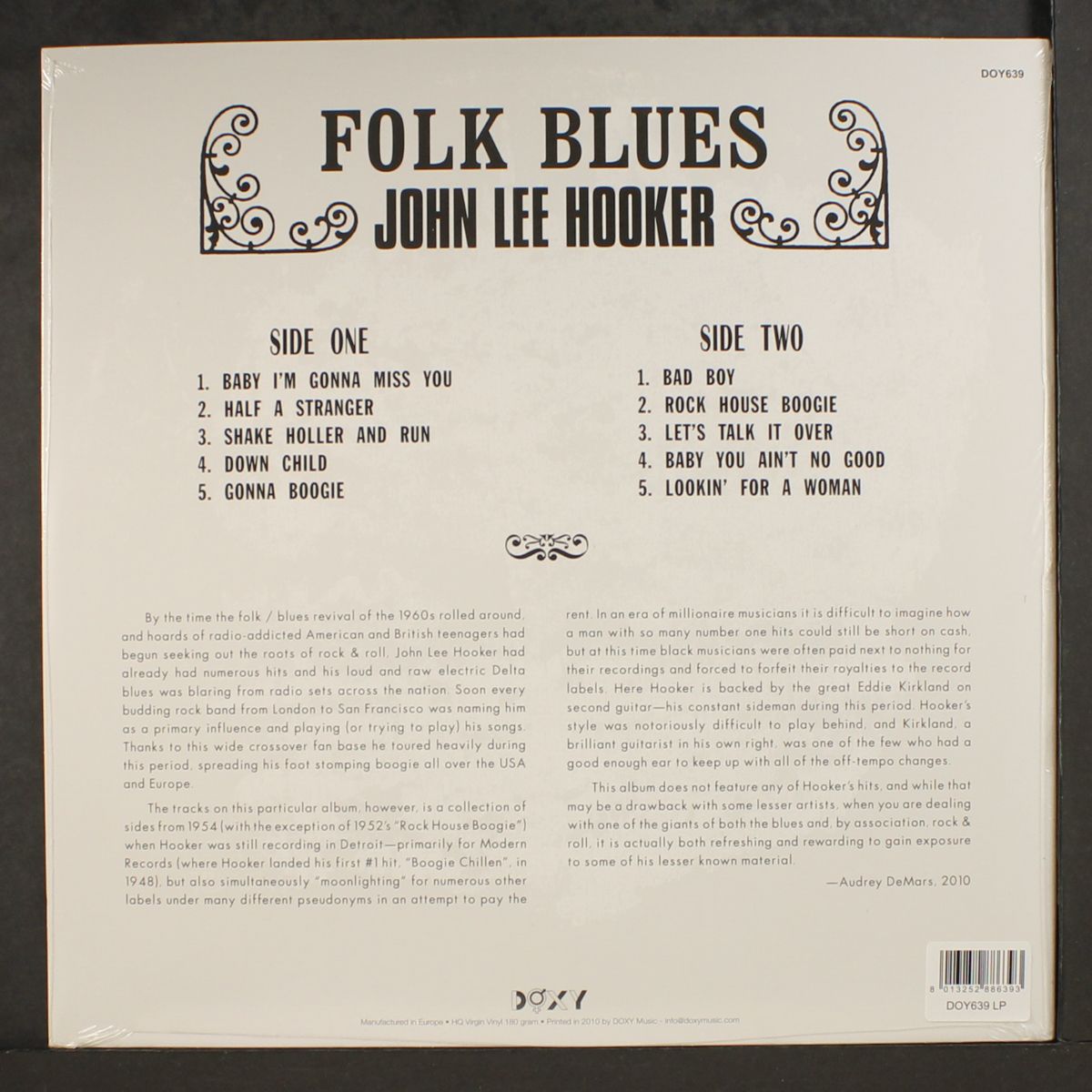 folk blues by JOHN LEE HOOKER