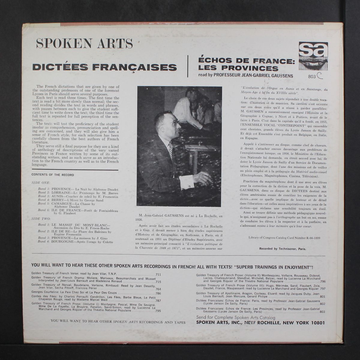 dictees francaises - echos de france: les provinces by JEAN-GABRIEL GAUSSENS