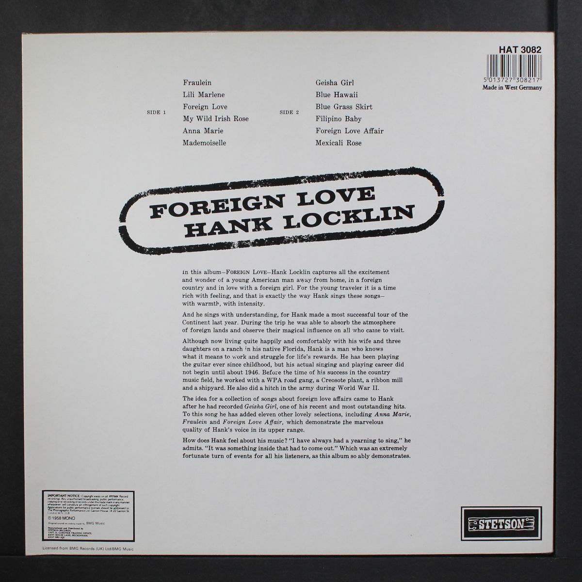 foreign love by HANK LOCKLIN