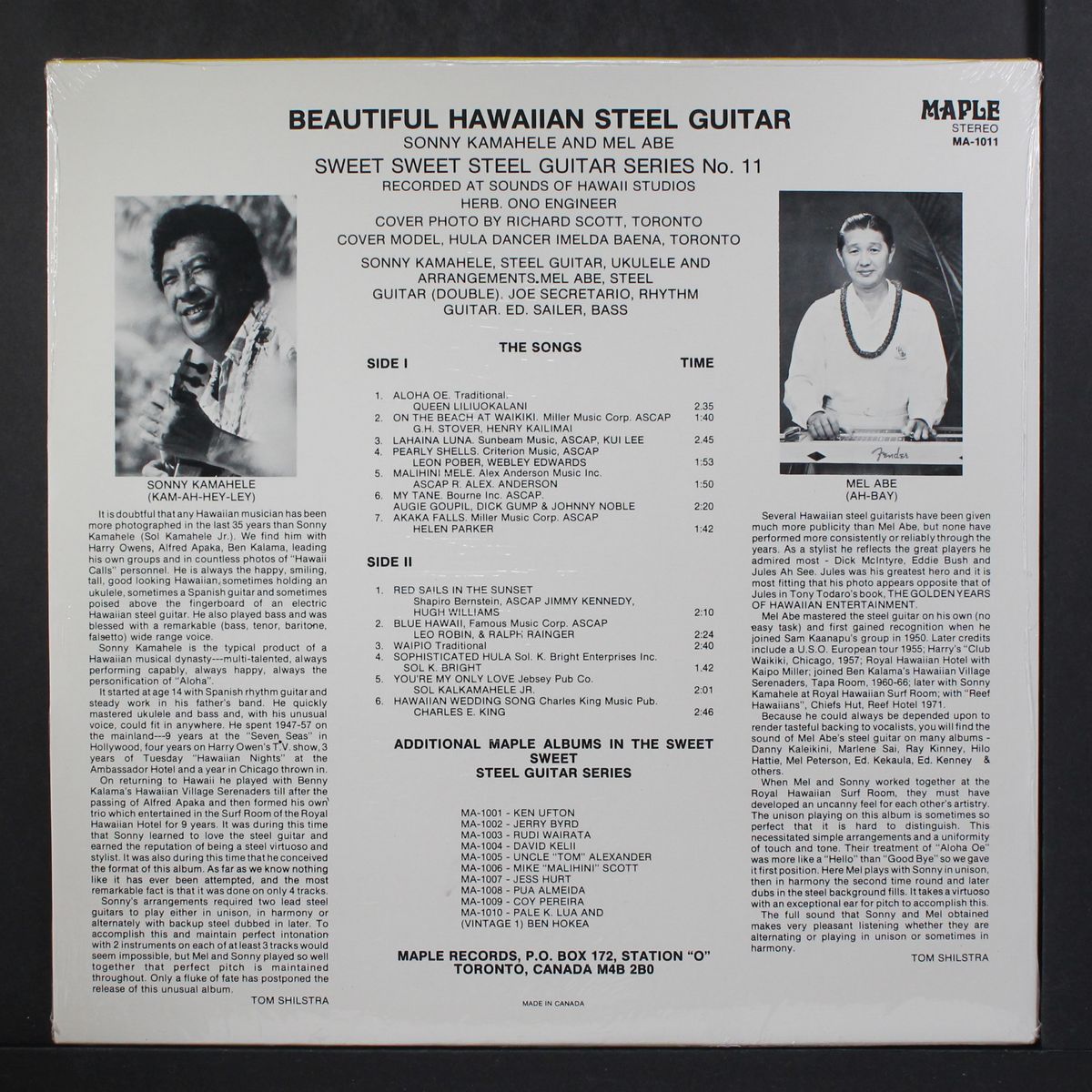 beautiful hawaiian steel guitar by SONNY KAMAHELE & MEL ABE