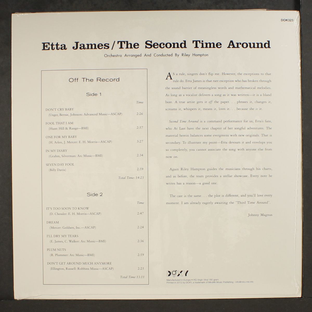 the second time around by ETTA JAMES