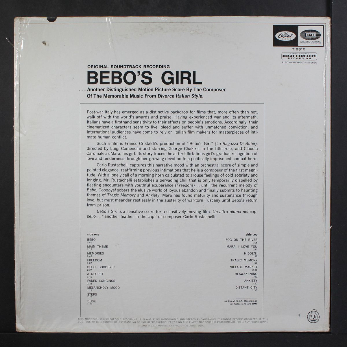 bebo's girl by SOUNDTRACK