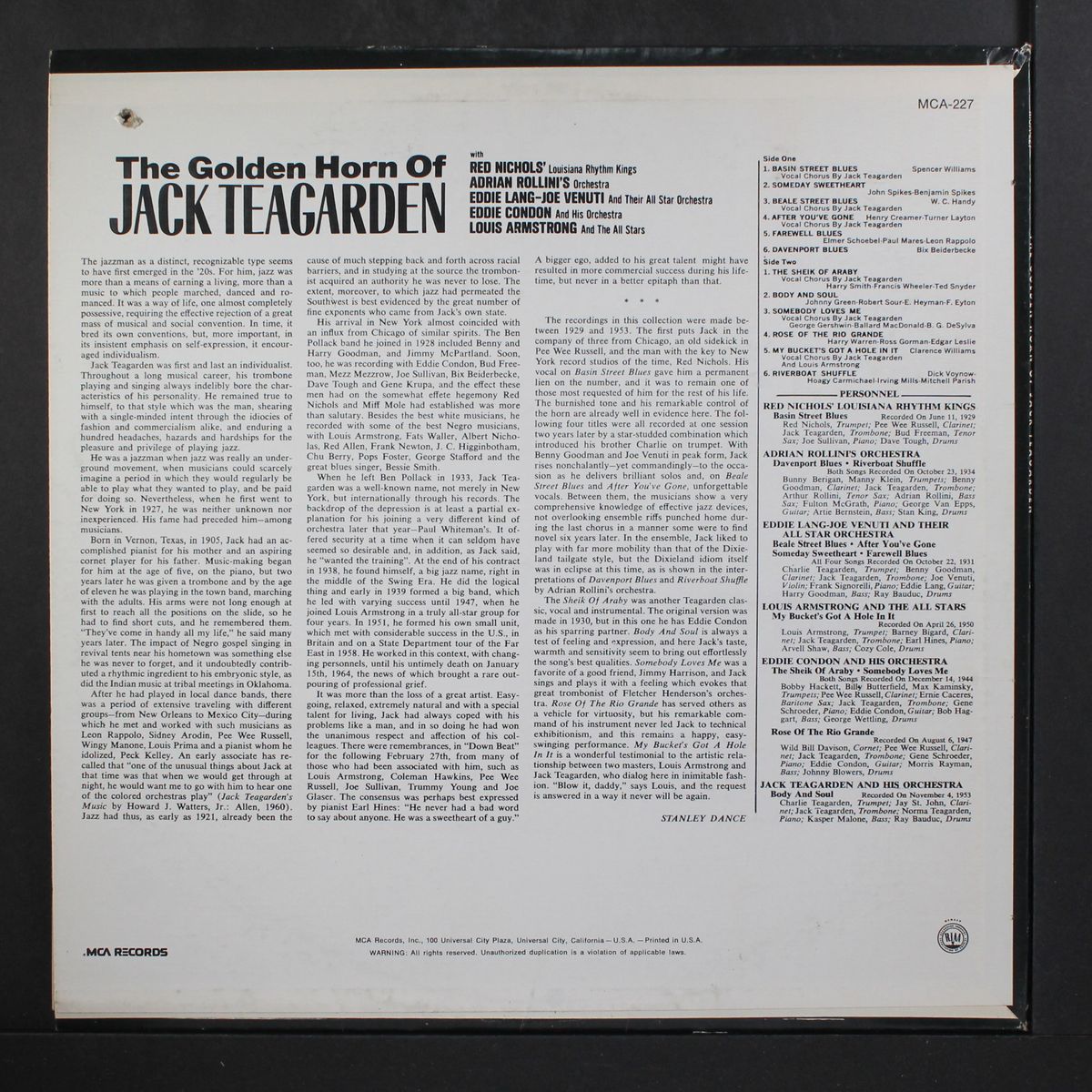the golden horn of by JACK TEAGARDEN