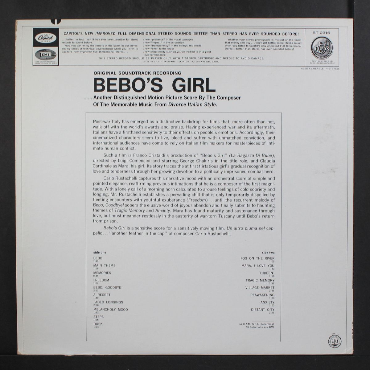 bebo's girl by SOUNDTRACK