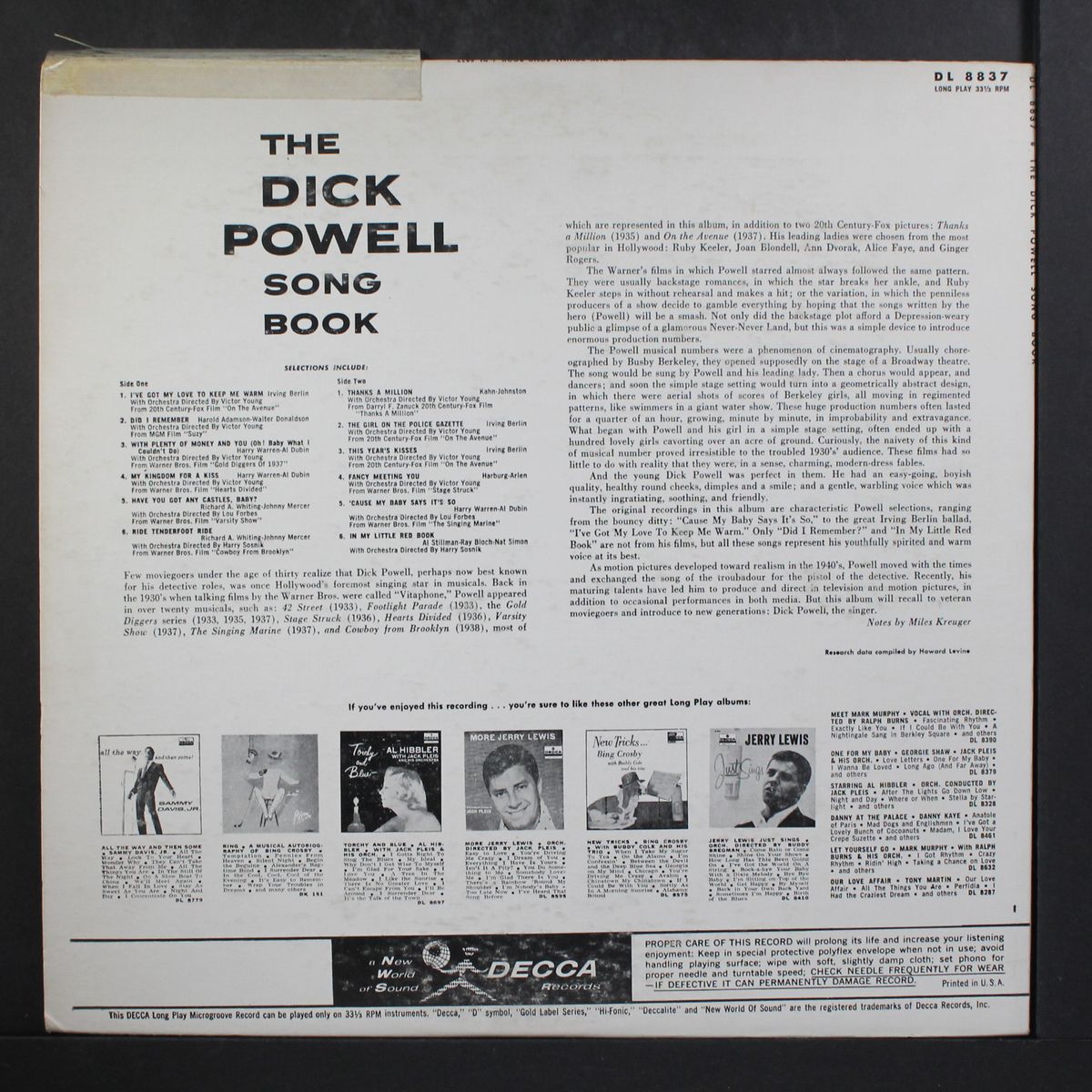 the dick powell songbook by DICK POWELL