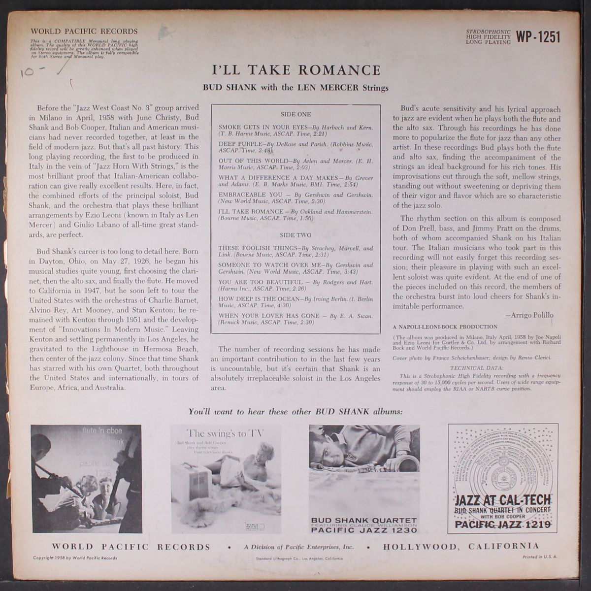 i'll take romance by BUD SHANK