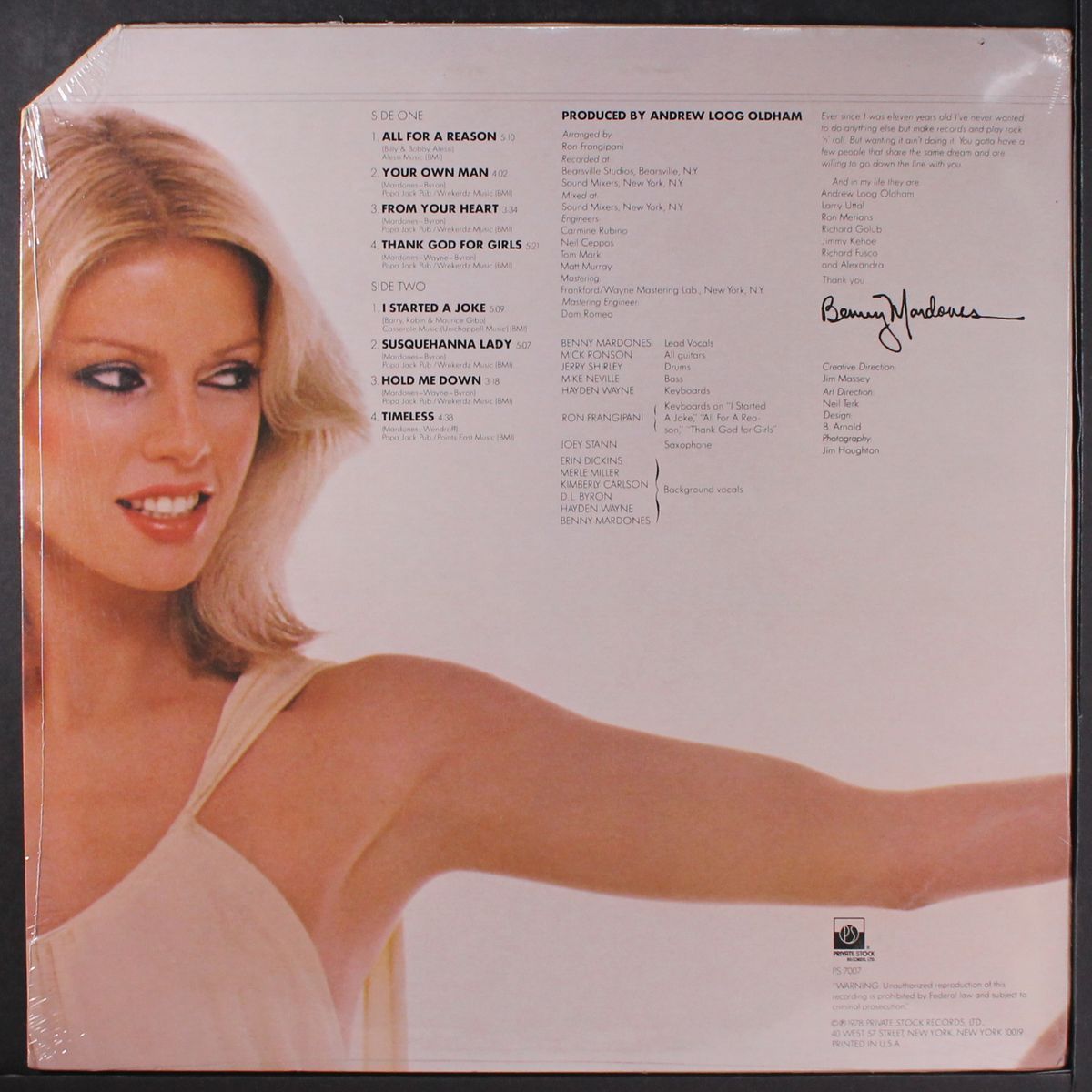 thank god for girls by BENNY MARDONES