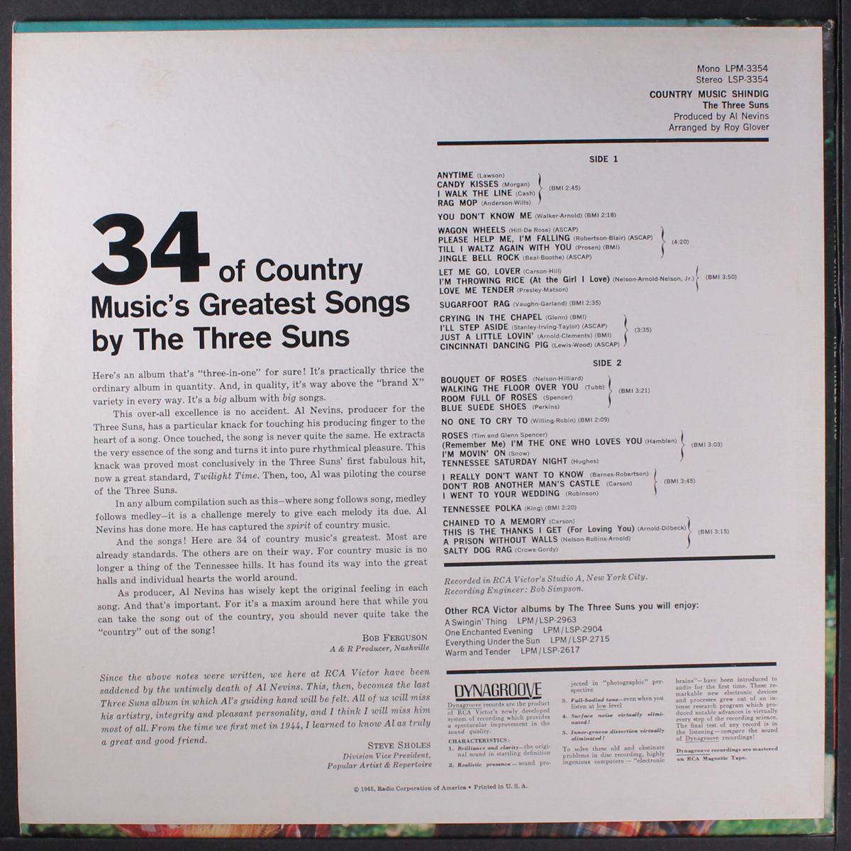 country music shindig by THREE SUNS