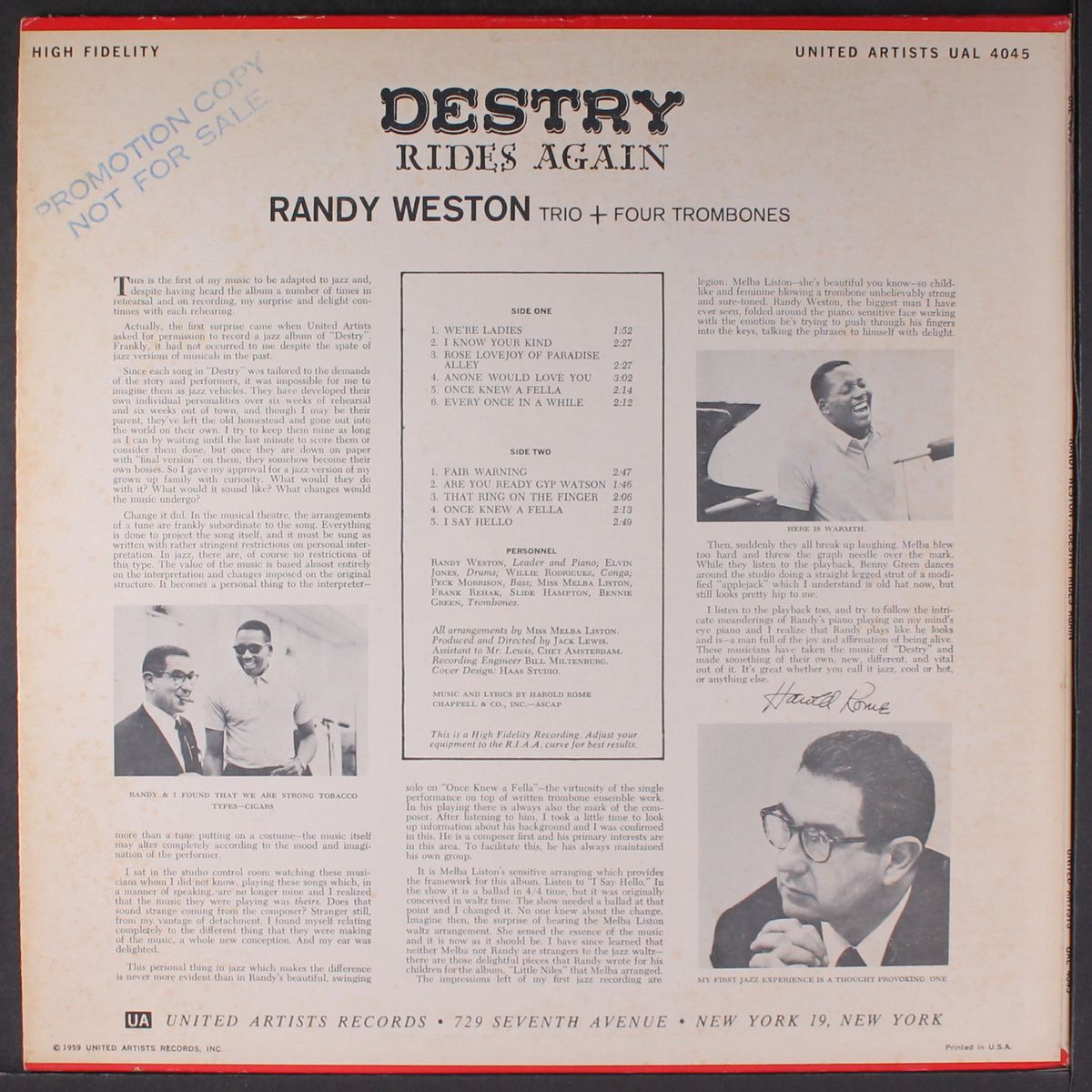 destry rides again by RANDY WESTON