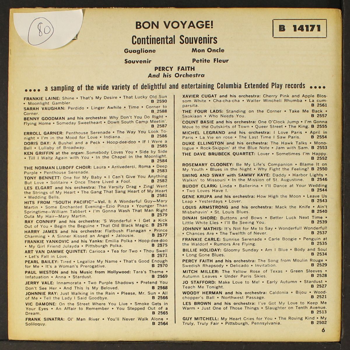 bon voyage! by PERCY FAITH