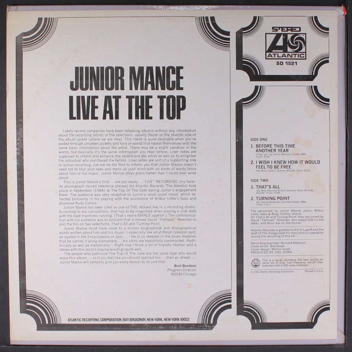 live at the top by JUNIOR MANCE & DAVID NEWMAN