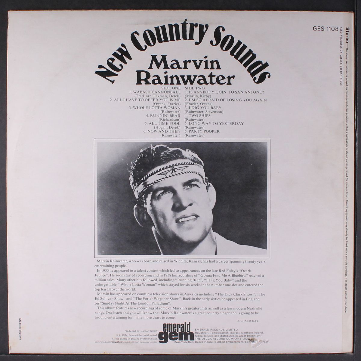 new country sounds by MARVIN RAINWATER