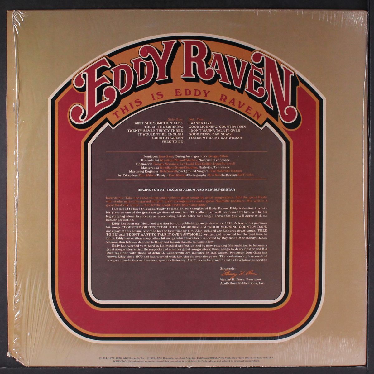 this is eddy raven by EDDY RAVEN