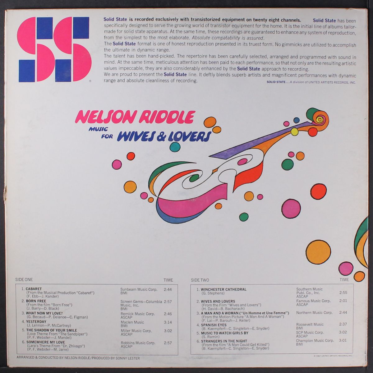 music for wives & lovers by NELSON RIDDLE