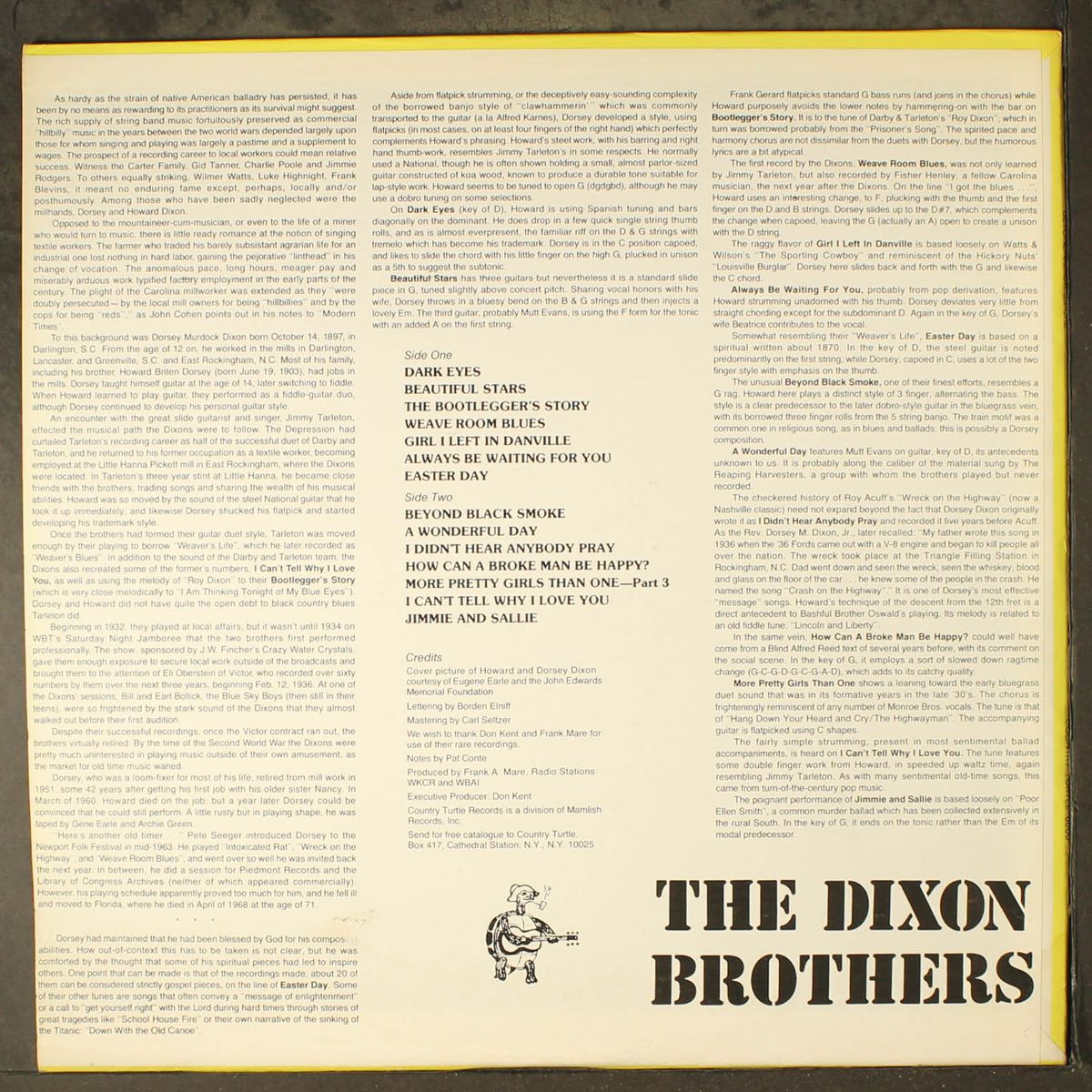 beyond black smoke, original recordings by DIXON BROTHERS