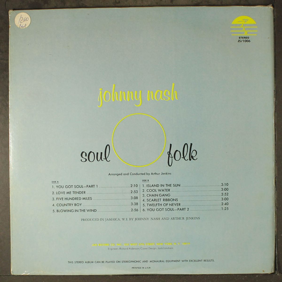 soul folk by JOHNNY NASH