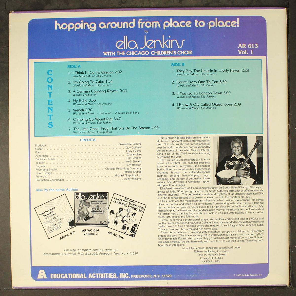 hopping around from place to place, vol. 1 by ELLA JENKINS