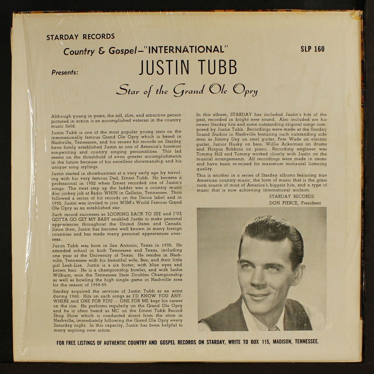 star of the grand ole opry by JUSTIN TUBB