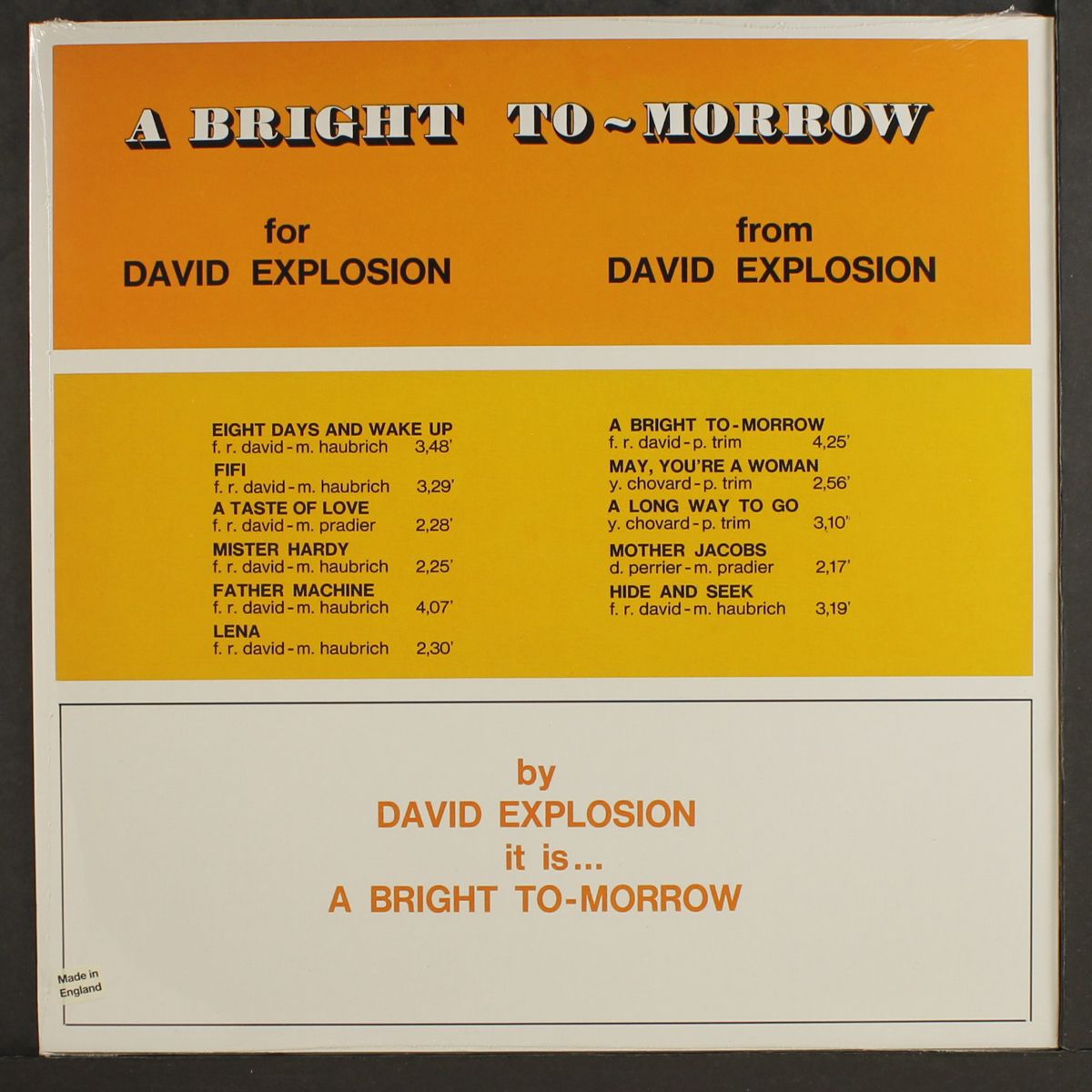 a bright to-morrow by DAVID EXPLOSION