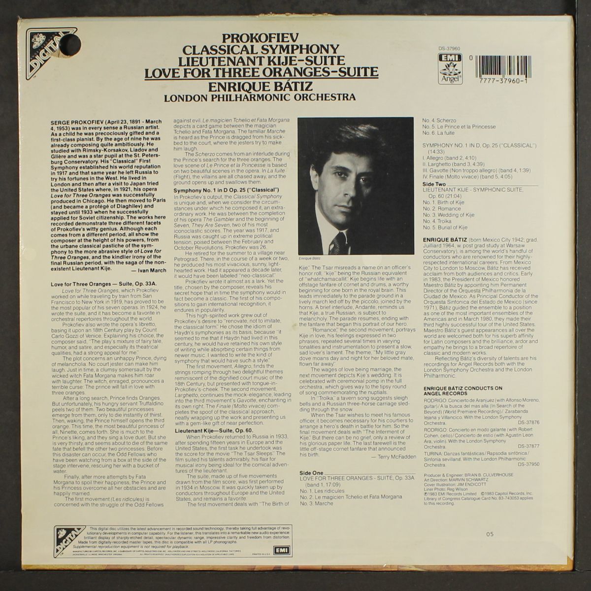 prokofiev: classical symphony, etc. by ENRIQUE BATIZ