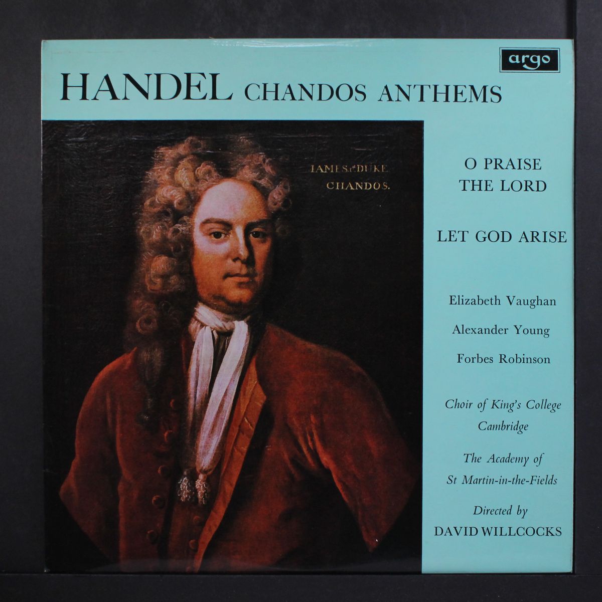 handel: chandos anthems - o prsie the lord / let god arise by DAVID WILLCOCKS