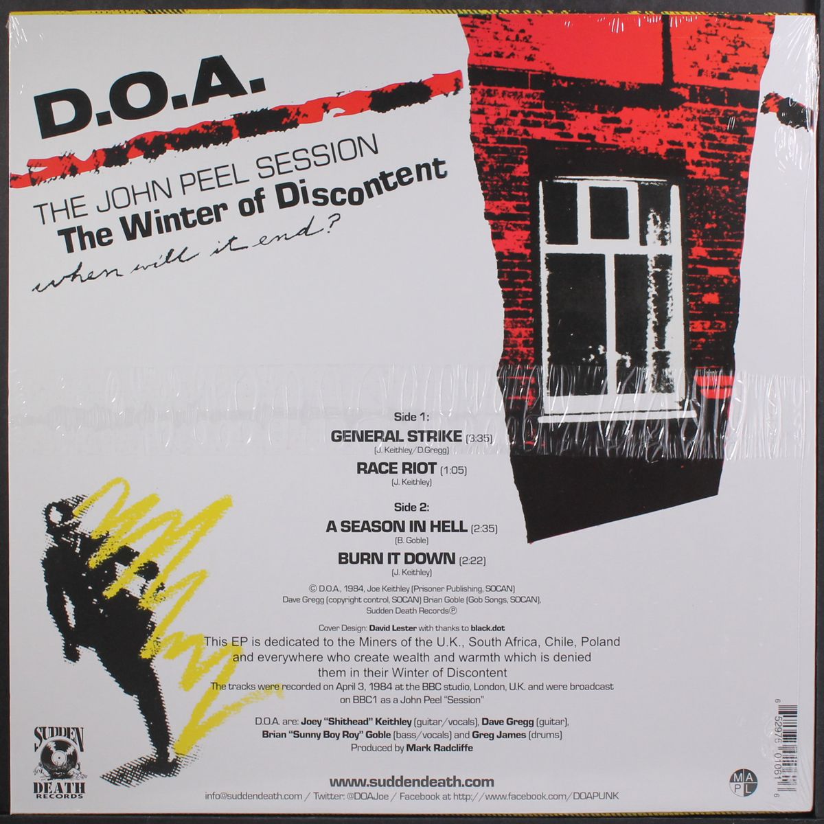 don't turn yer back on desperate times (peel session) by D.O.A.