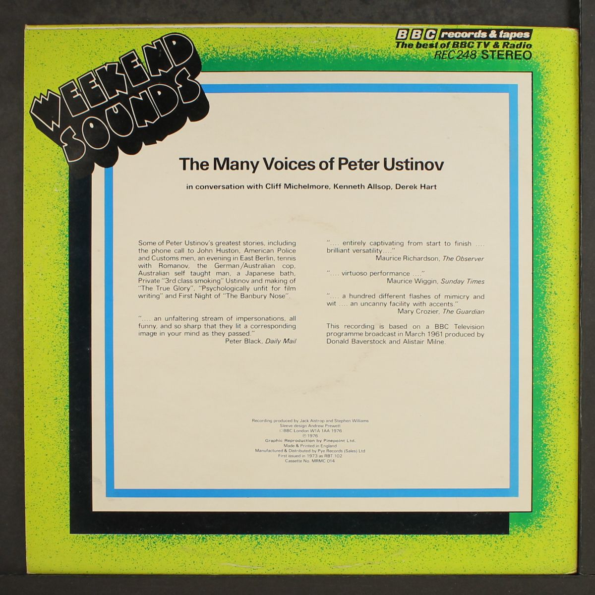 the many voices of by PETER USTINOV