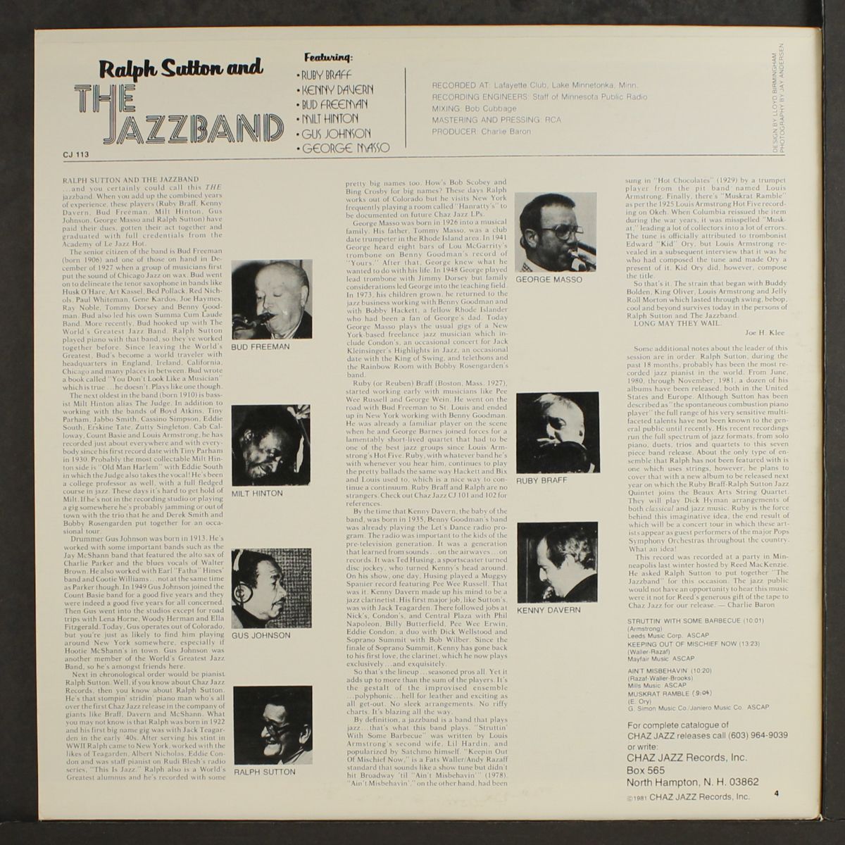 the jazz band by RALPH SUTTON