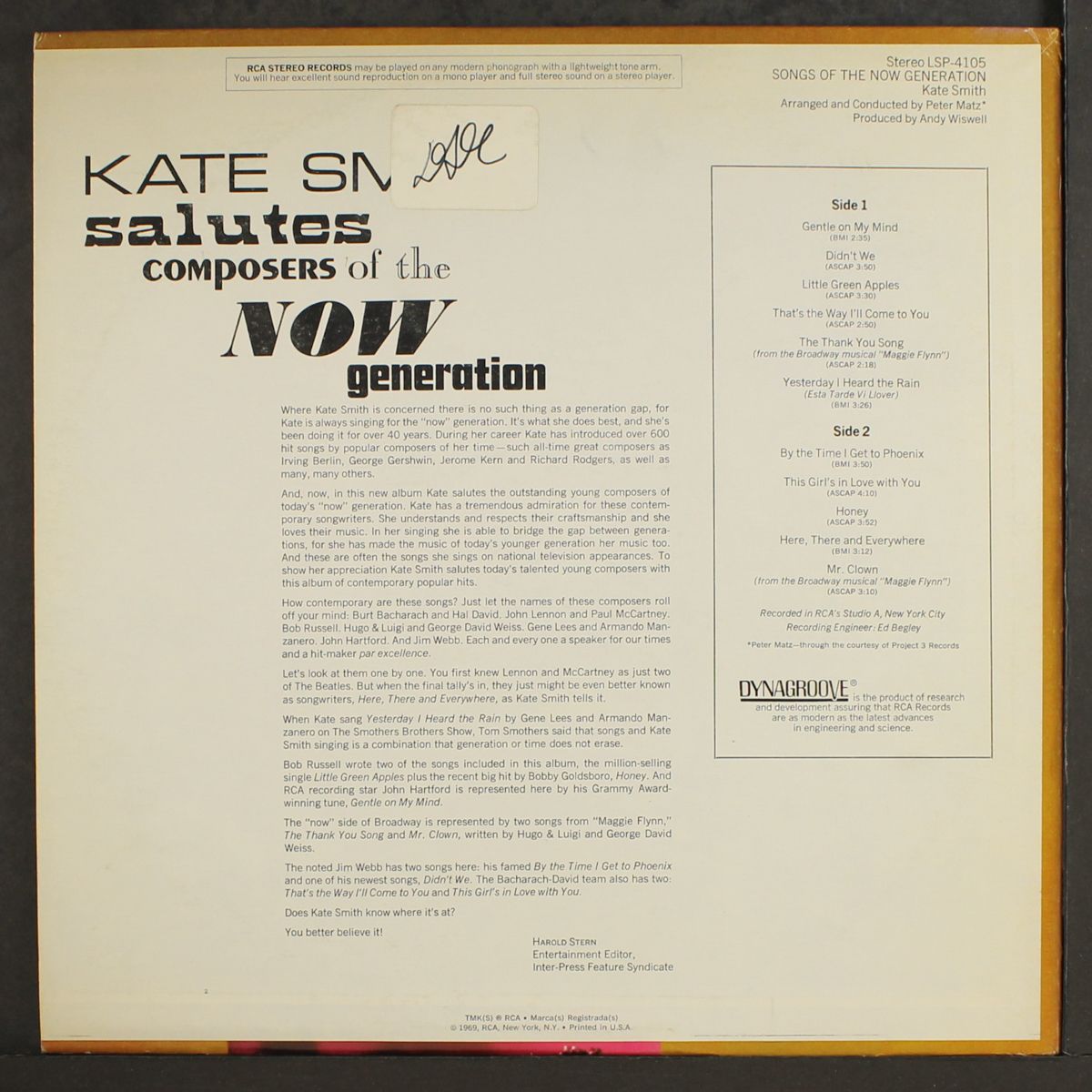songs of the now generation by KATE SMITH