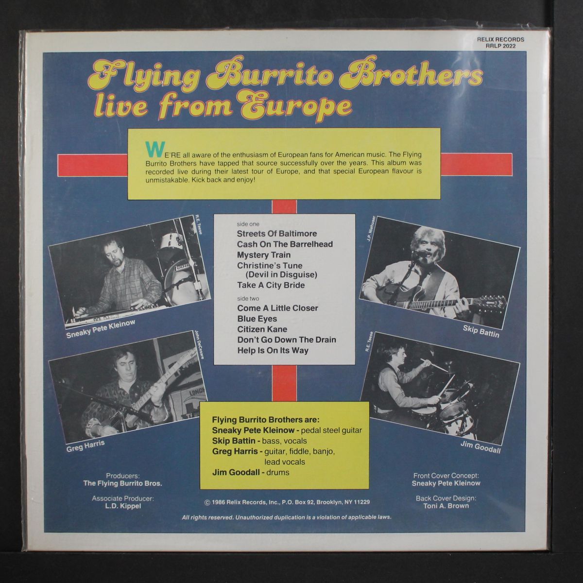 live from europe by FLYING BURRITO BROS