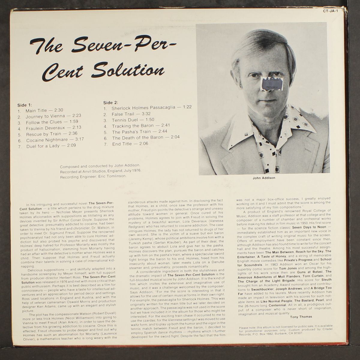 the seven-per-cent solution by SOUNDTRACK