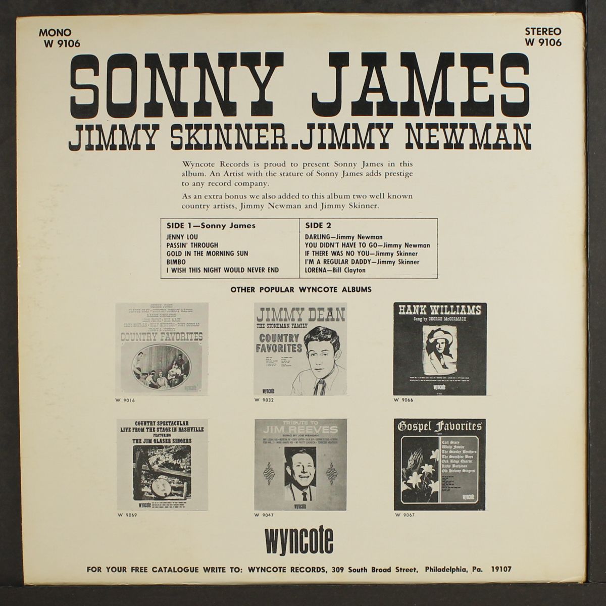 sings by SONNY JAMES