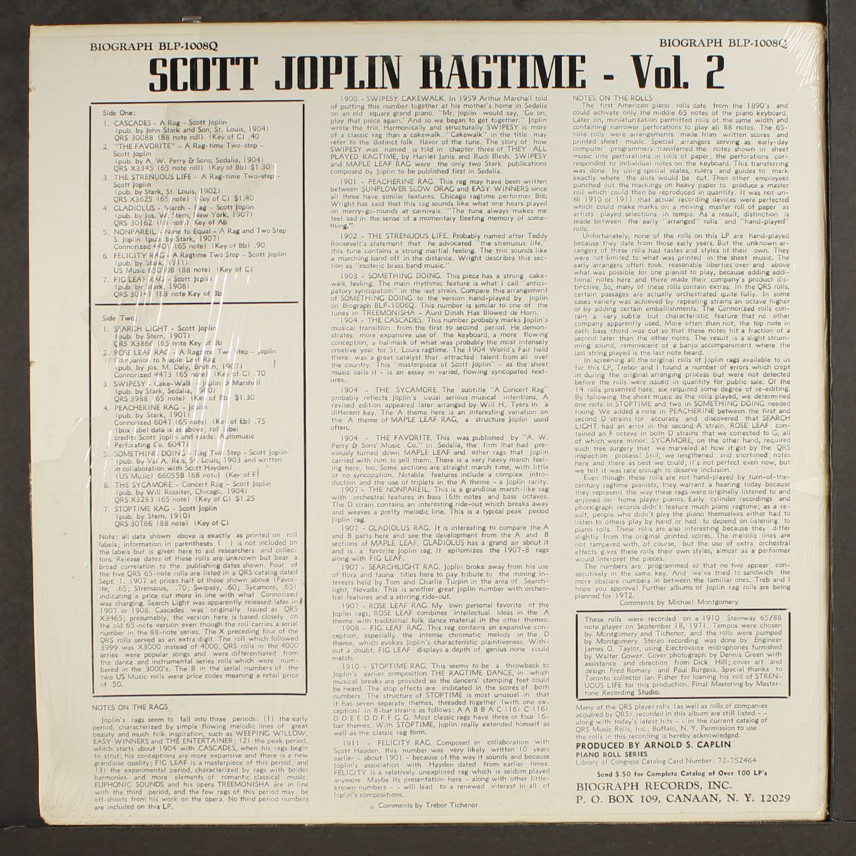 ragtime, vol. 2 by SCOTT JOPLIN