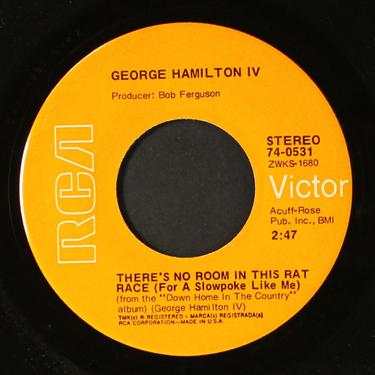 west texas highway / there's no room in this rat race by GEORGE HAMILTON IV