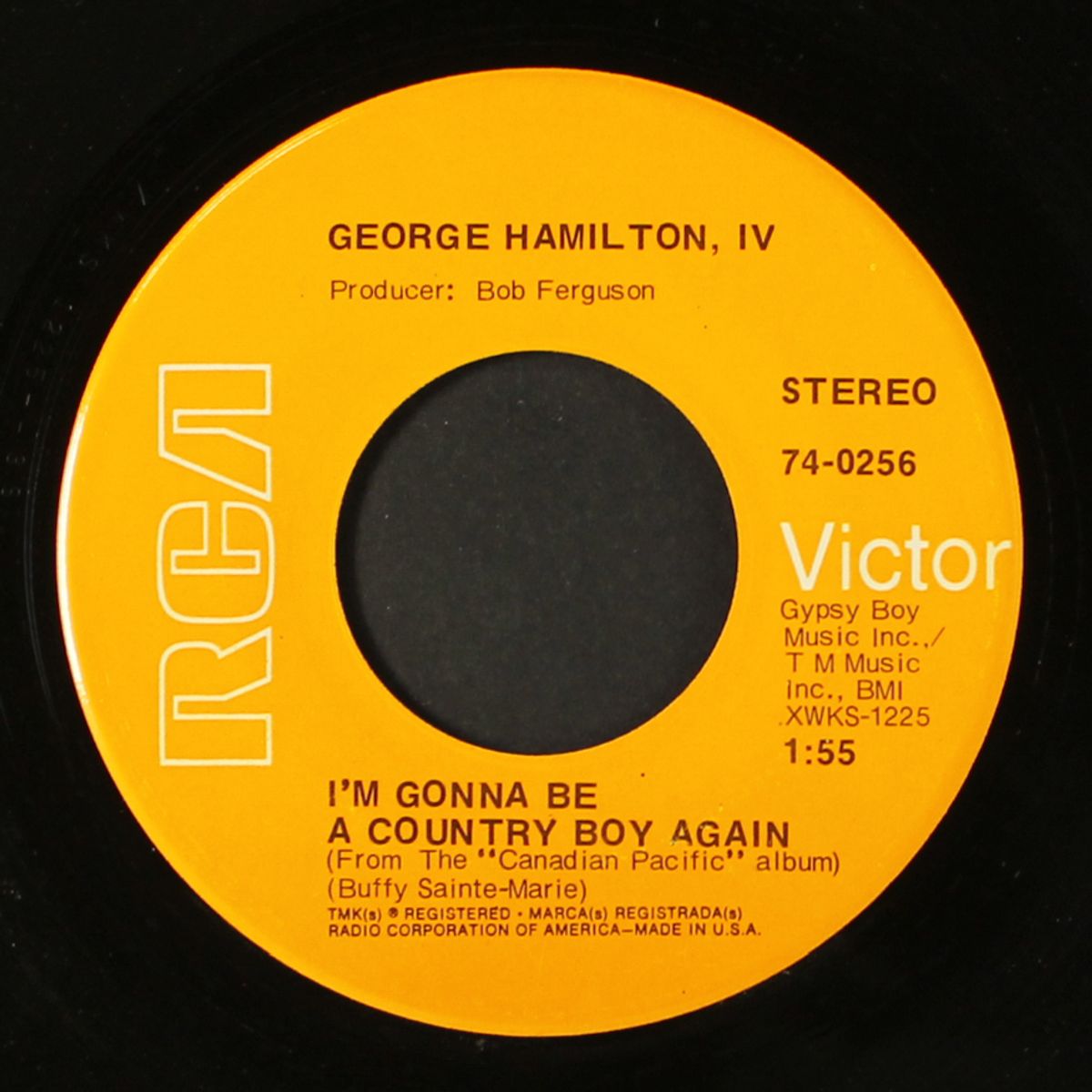 carolina in my mind / i'm gonna be a country boy again by GEORGE HAMILTON IV
