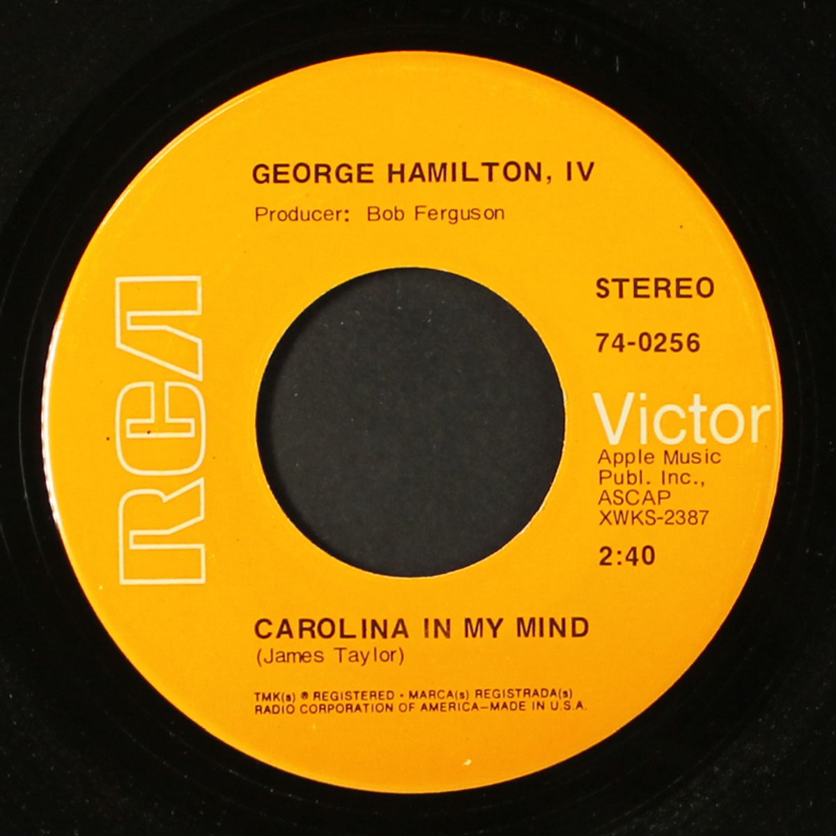 carolina in my mind / i'm gonna be a country boy again by GEORGE HAMILTON IV
