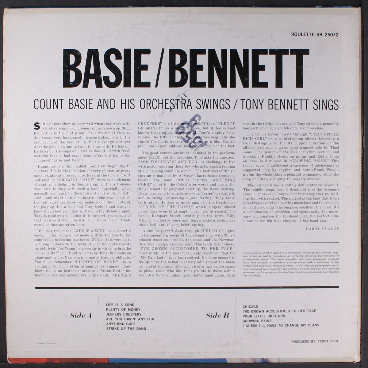 swings and sings by COUNT BASIE & TONY BENNETT