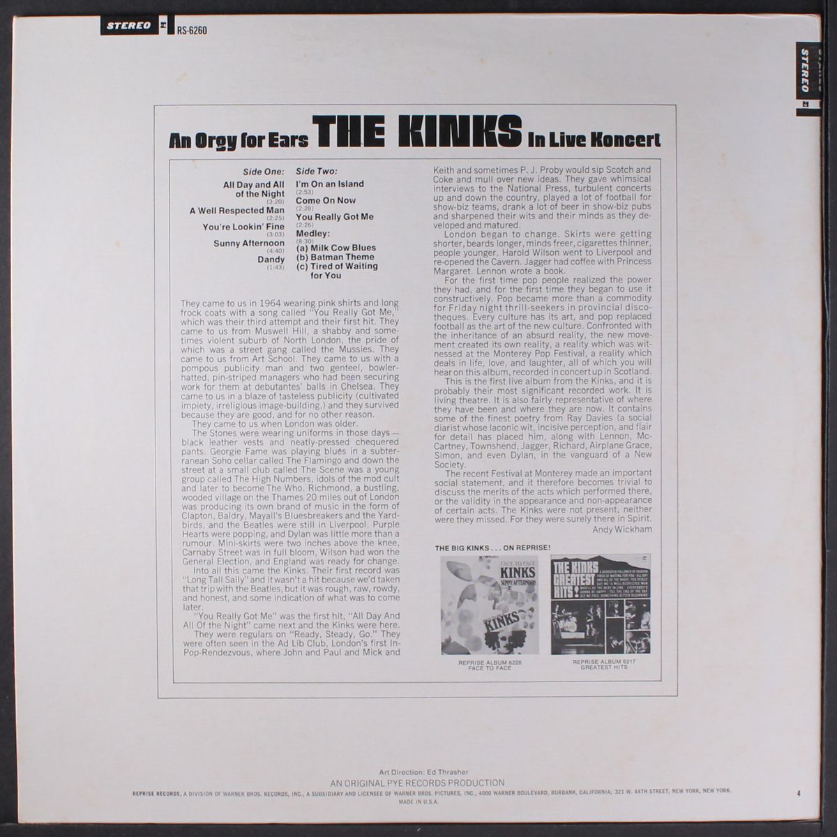 the live kinks by KINKS