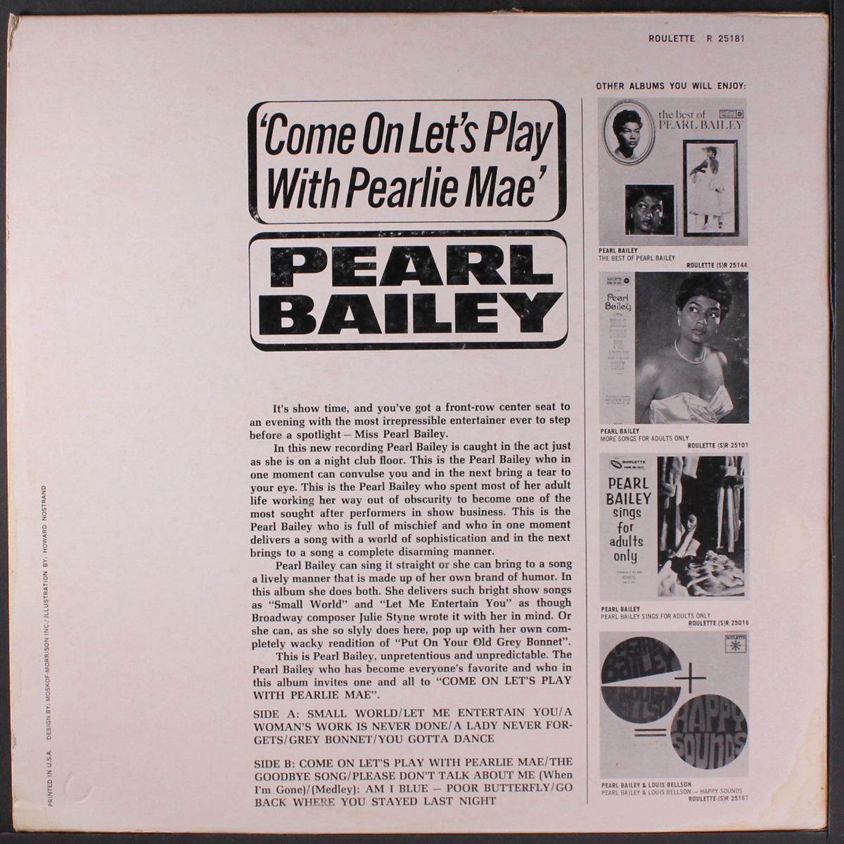 come on let's play with by PEARL BAILEY