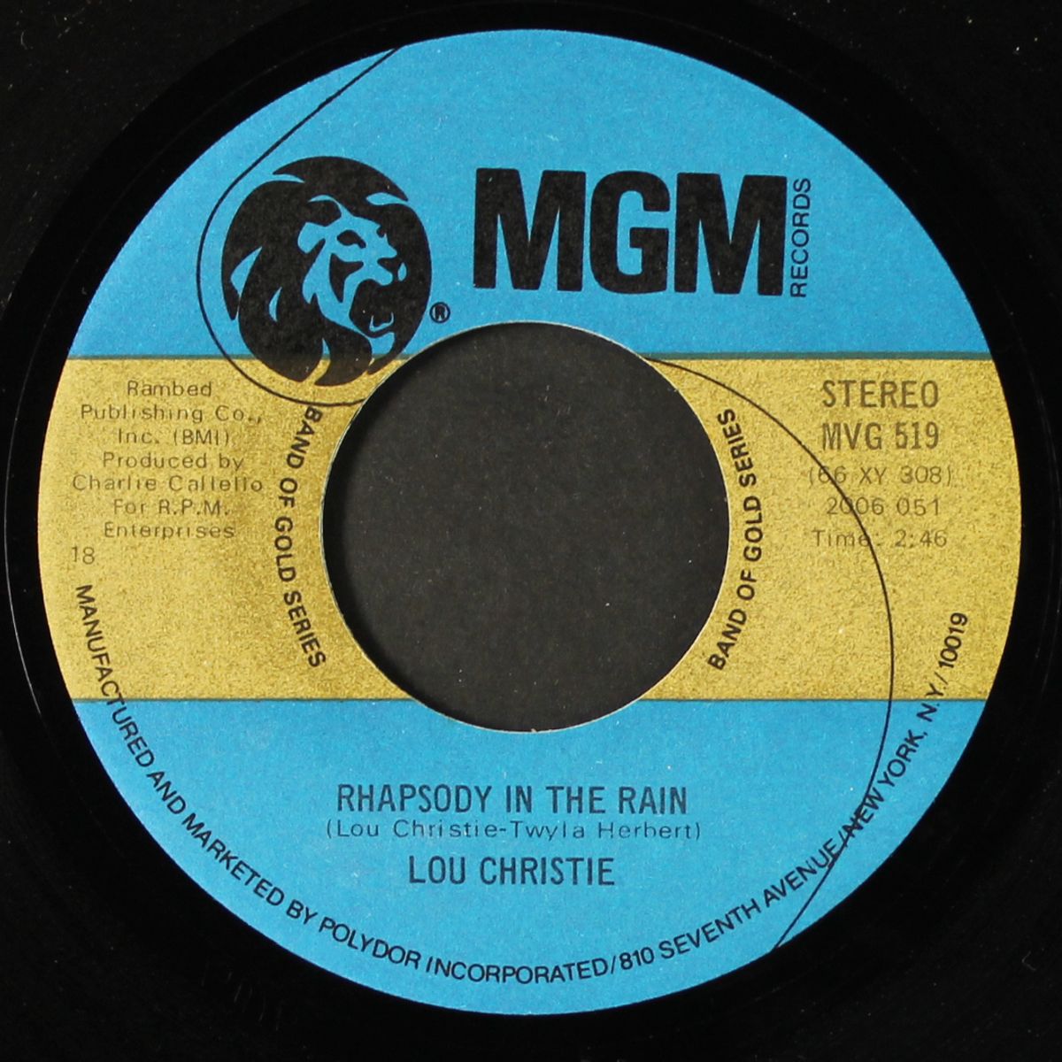 lightnin' strikes / rhapsody in the rain by LOU CHRISTIE