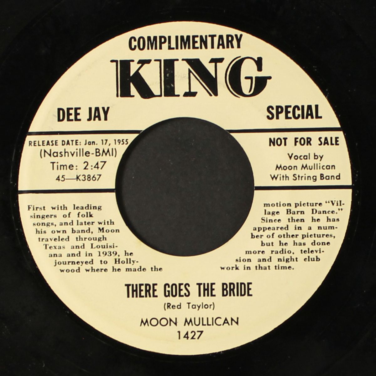 crippled for life / there goes the bride by MOON MULLICAN