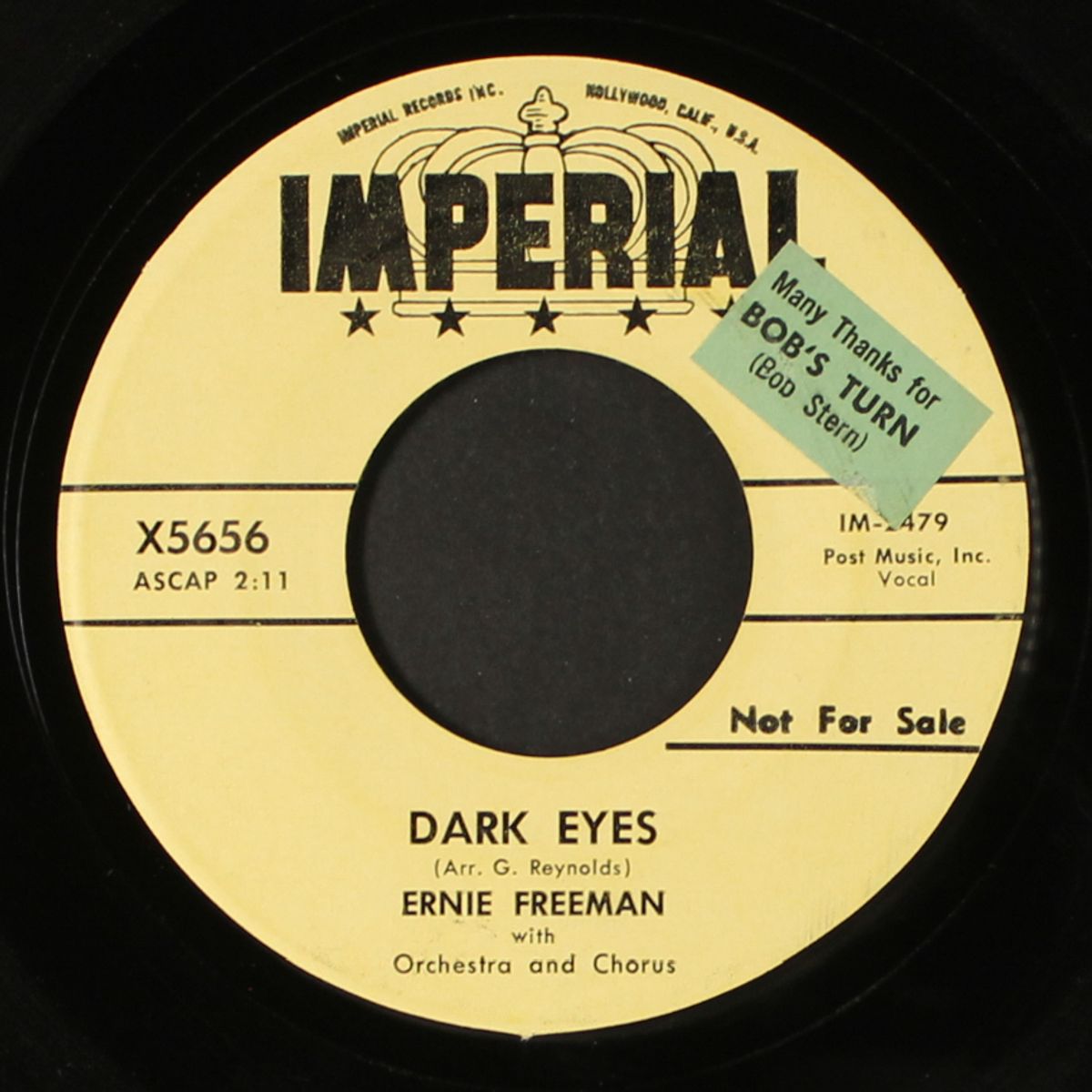 rockin' red wing / dark eyes by ERNIE FREEMAN