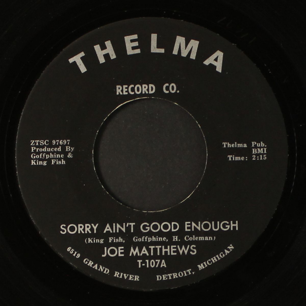 sorry ain't good enough / you better mend your ways by JOE MATTHEWS