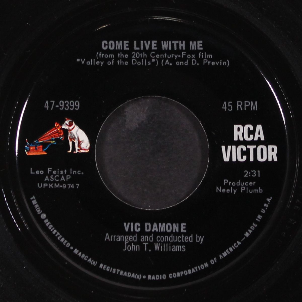 the glory of love / come live with me by VIC DAMONE