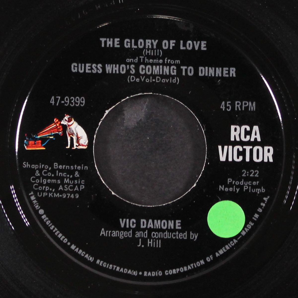 the glory of love / come live with me by VIC DAMONE