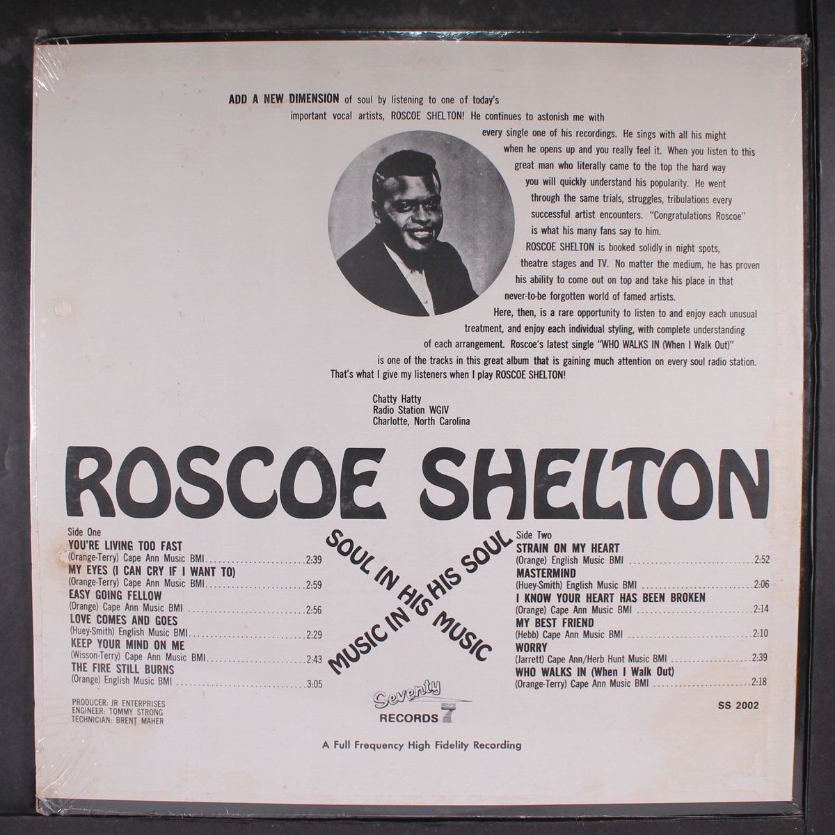 soul in his music by ROSCOE SHELTON
